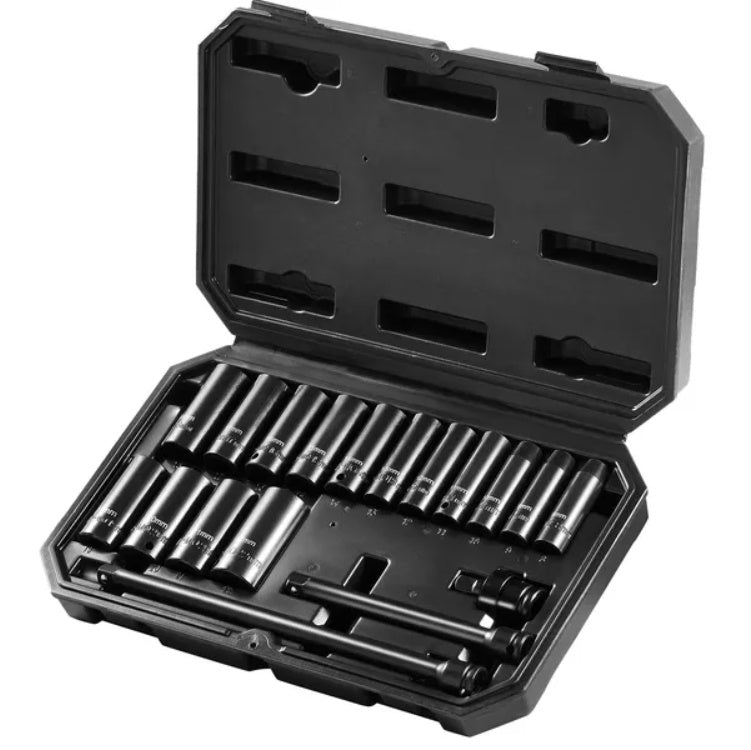VEVOR Impact Sockets Set 18pcs 6-Point 3 8 Drive Bit Ratchet Tool Kit