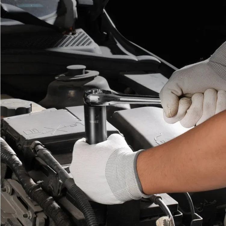 VEVOR Impact Sockets Set 18pcs 6-Point 3 8 Drive Bit Ratchet Tool Kit